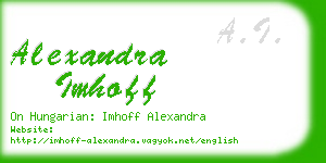 alexandra imhoff business card